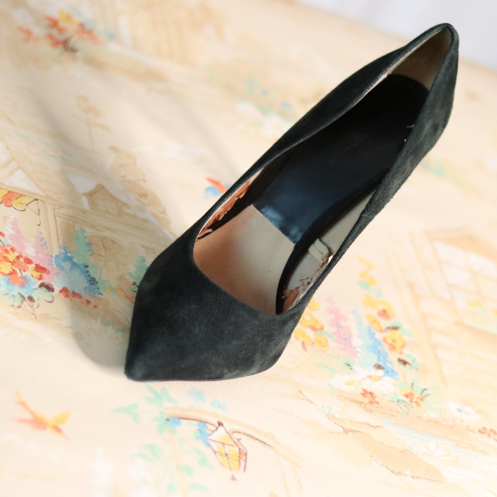 Zara Basic Black Suade Pump